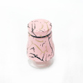 Pink matte outdoor camping spice jar bottle bottle glass container glass beads milk with lid